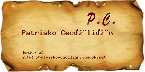 Patrisko Cecílián névjegykártya